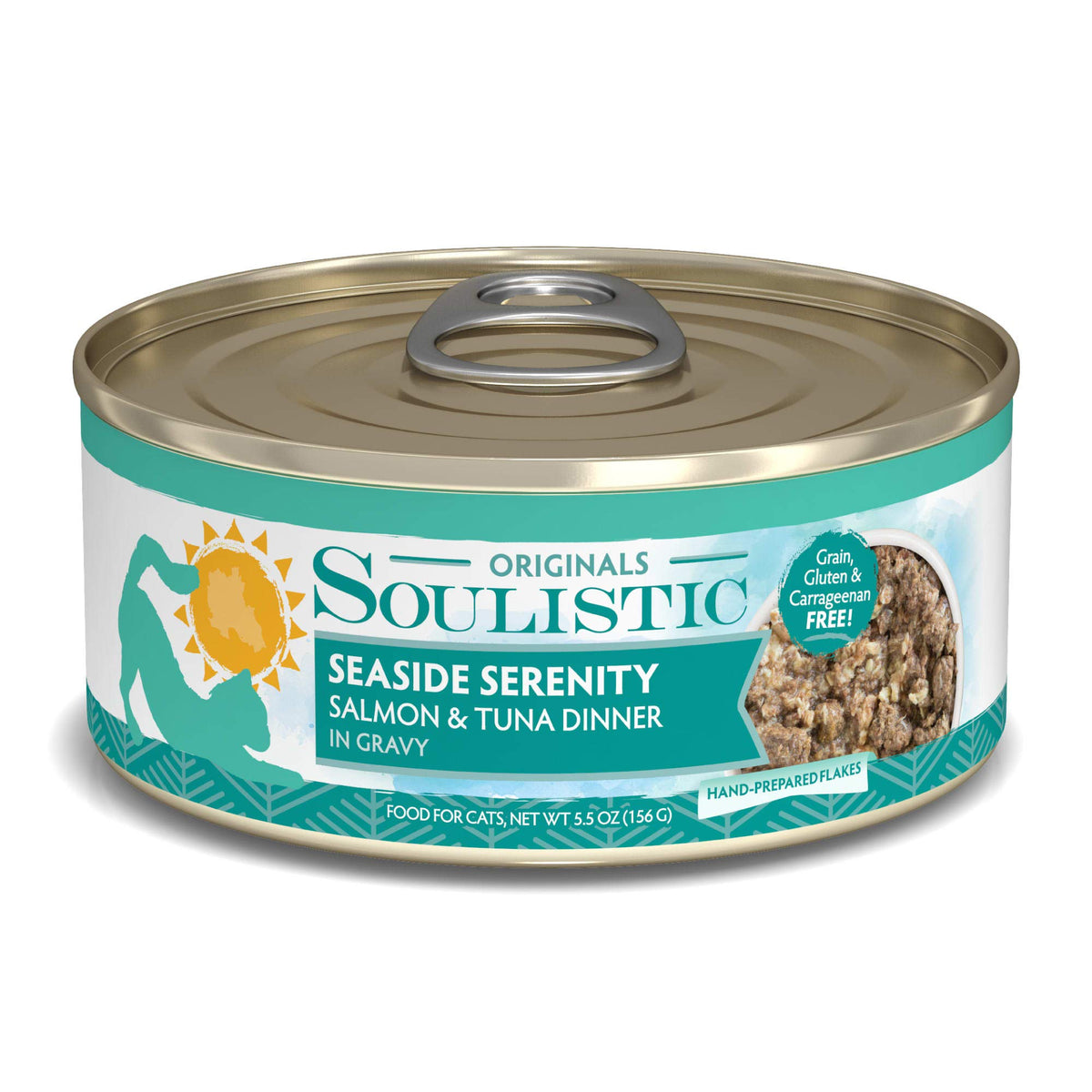Soulistic Originals Seaside Serenity Salmon & Tuna Dinner in Gravy Wet Cat Food 5.5 oz. Case of 8