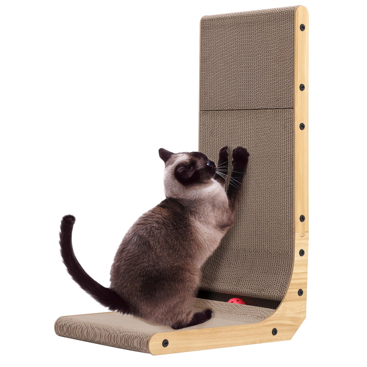 L-Shaped Cardboard Cat Scratcher – 26.7 in