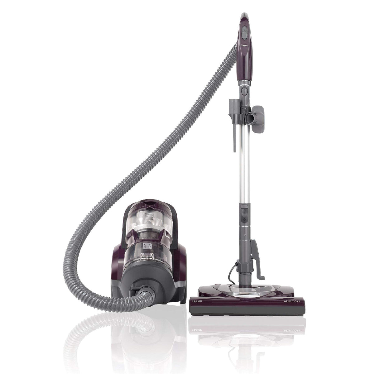 Kenmore 22614 Pet Friendly Lightweight Bagless Compact Canister Vacuum with Pet Powermate HEPA Extended Telescoping Wand Retractable Cord and 2 Cleaning Tools-Purple