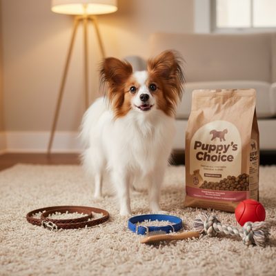 Dog essentials without water dish
