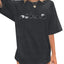 Women’s Cat Graphic Short-Sleeve T-Shirt – Dark Gray, XL