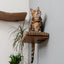 Kitsune Garden Beech Wood Wall-Mounted Cat Step – Brown