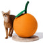 VETRESKA Orange Cat Scratching Post Cute Cat Scratcher with Sisal Rope Vertical Cat Scratch Post for Indoor Cat and Kitten Cat Scratching Ball