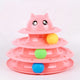 Cat Toy with Three-Tier Tower and Spinning Ball