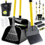 LANNEY Dog Waste Scooper Set with Swivel Bin, Rake & Spade – Yellow
