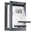 Aluminum Wall-Mounted Dog Door with Double Flaps – Smoky Gray