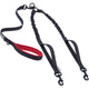 VIVAGLORY Double Dog Bungee Leash with Traffic Handles