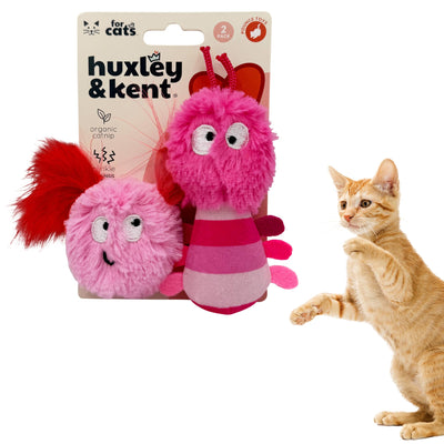 Huxley & Kent Love Bugs Catnip Plush Cat Toys – 2-Pack