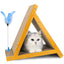 Enjoynest Triangular Cardboard Cat Scratcher with Replaceable Insert