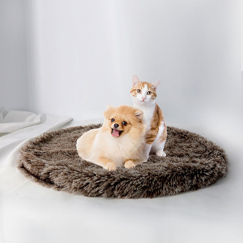 Round Plush Pet Sleeping Mat