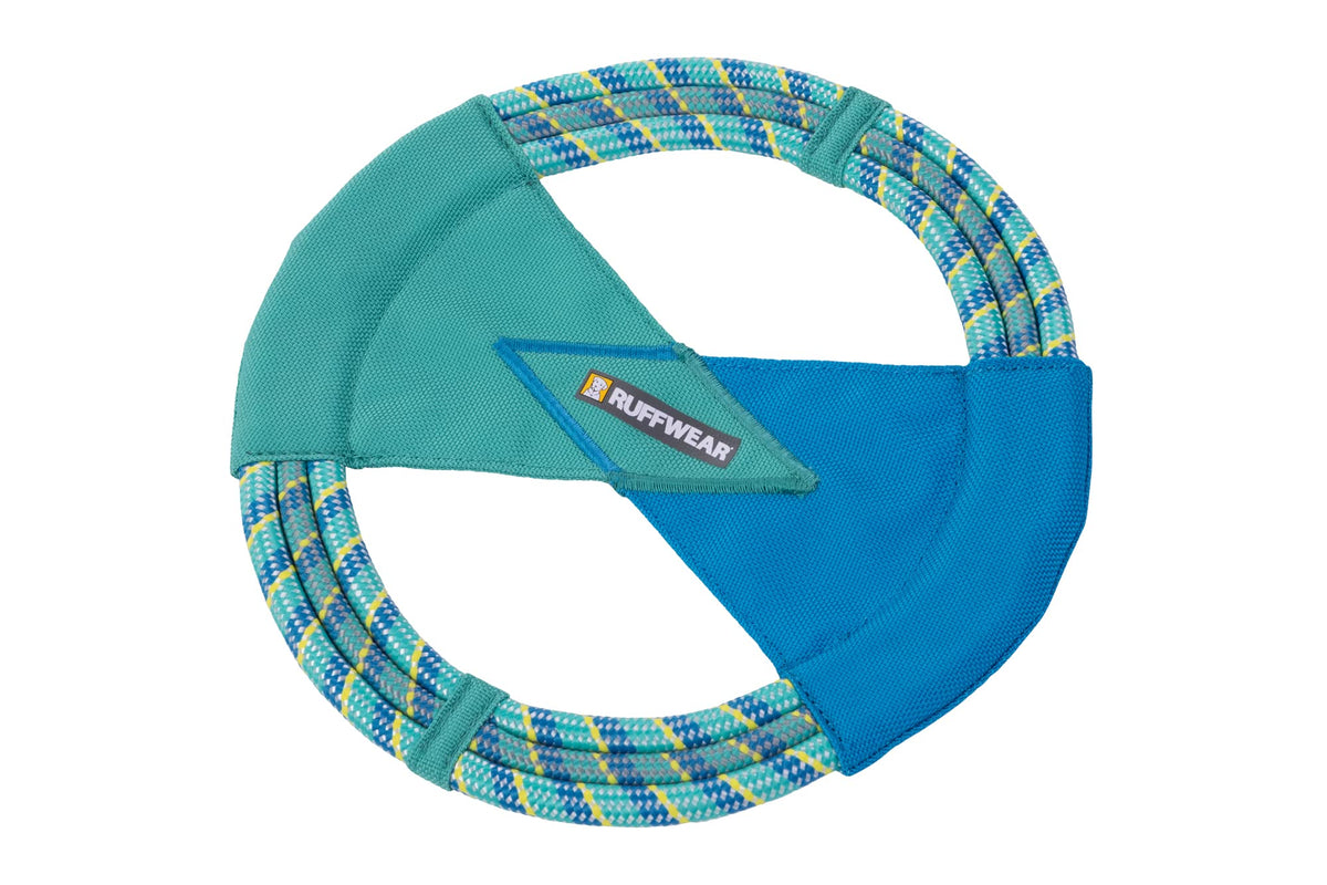 Ruffwear Pacific Ring Fetch & Tug Dog Toy – Aurora Teal, 27 cm
