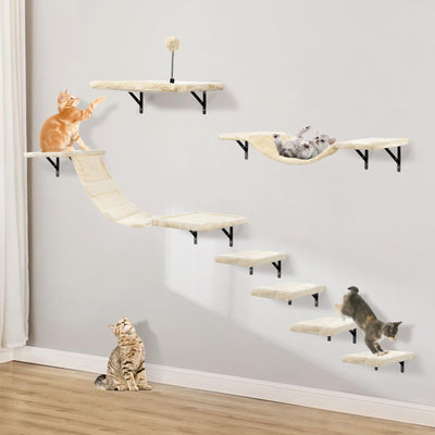 Wall-Mounted Cat Climber Set with Climbing Shelves & Perches
