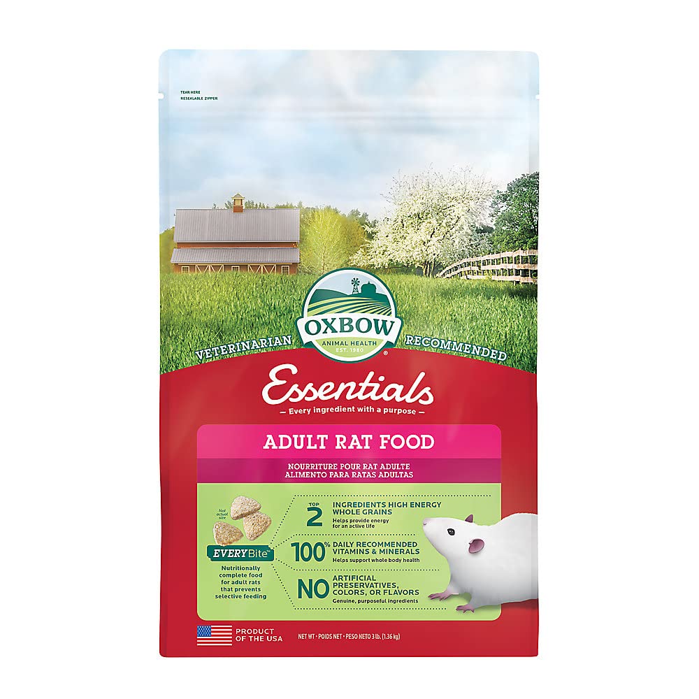 Oxbow Essentials Adult Rat Food – 2 × 3 lb Bags