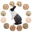 PStarDMoon 12 PCS Small Animals Activity Toys Bunny Play Balls Rolling Chew Toys & Gnawing Treats for Rabbits Guinea Pigs Chinchilla Bunny Degus - Pet Cage Entertainment Accessories