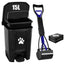 mayayaday Dog Waste Bin with Scooper & 100 Bags – Black, 15 L