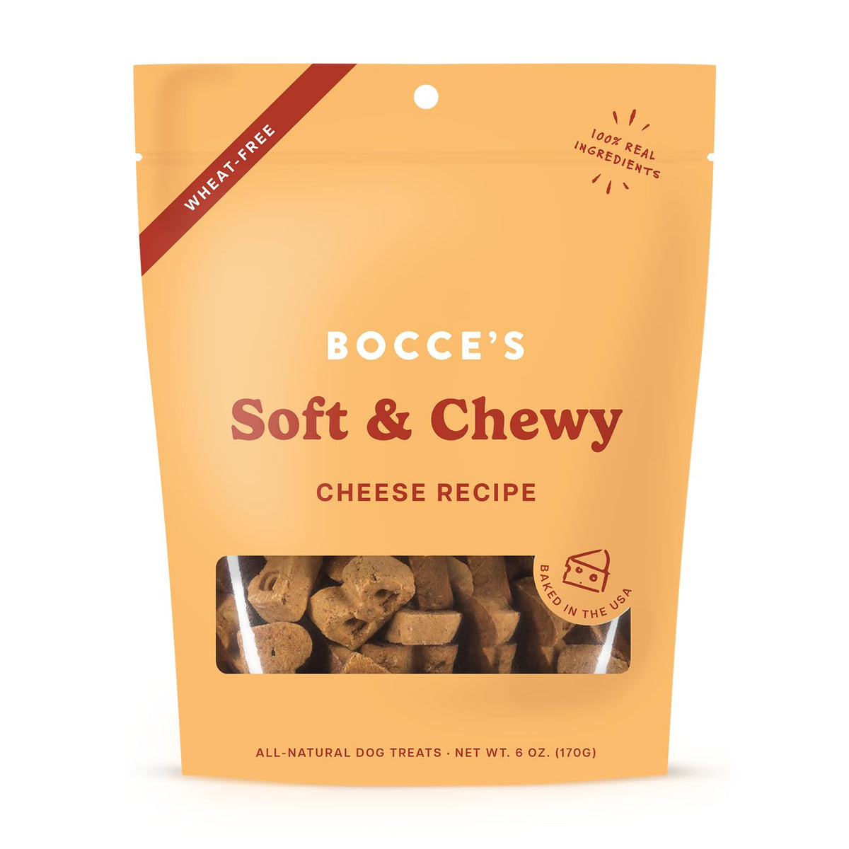 Bocce’s Bakery Soft & Chewy Cheese Dog Treats – 6 oz