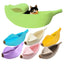 Yuthsona Banana-Shaped Plush Cat Bed