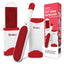 Pet Hair & Lint Remover Brush Set – Standard & Travel Size, Red