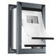 Aluminum Wall-Mounted Dog Door with Double Flaps – Smoky Gray