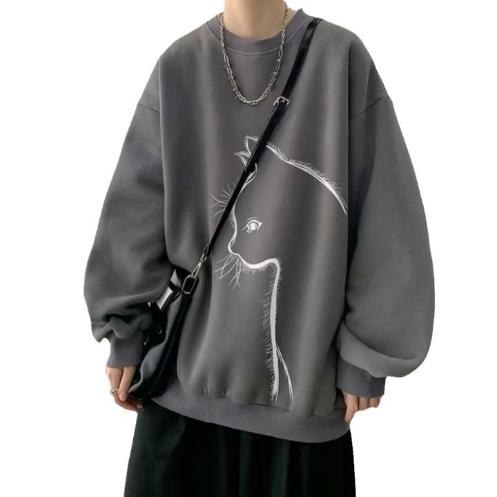 Men’s Relaxed-Fit Graphic Crewneck Sweatshirt
