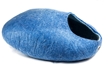 Yeti Wool Pet Cave Bed for Cats & Small Dogs – Blue