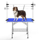 Lyromix Folding Pet Grooming Table with Arms & Tray – 46 in, Blue