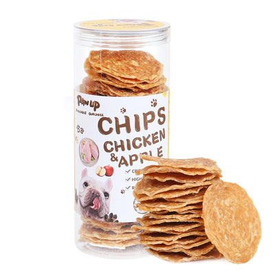 PAWUP Crunchy Chicken & Apple Dog Treat Chips – 8.8 oz
