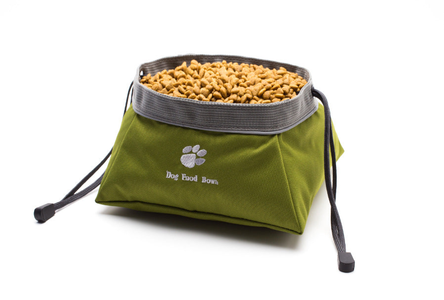 Foldable Oxford Fabric Travel Dog Bowl – 20 cm