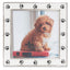 Paw Print Metal Picture Frame with White Enamel – 4 × 4 in