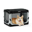 ZOMISIA Collapsible Soft-Sided Dog Crate – 30 in, Gray