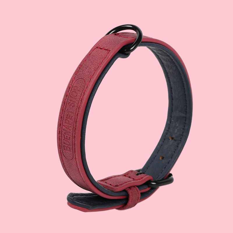 Adjustable PU Leather Dog Collar