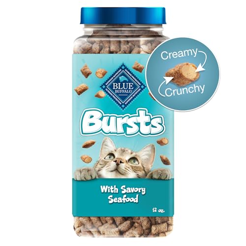 Blue Buffalo Bursts Cat Treats – Savory Seafood, 12 oz Tub