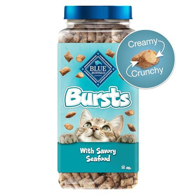 Blue Buffalo Bursts Cat Treats – Savory Seafood, 12 oz Tub