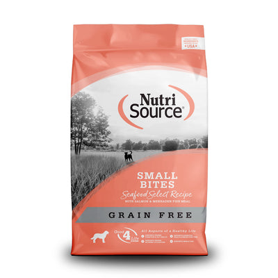 NutriSource Seafood Select Grain-Free Dog Food Made with Salmon and Menhaden Fish Meal 15LB Dry Dog Food