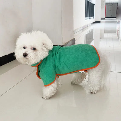 Adjustable Microfiber Dog Drying Bathrobe