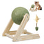 Catnip Ball Cat Toy with Wooden Holder