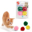 SPOT Ethical Wool Pom-Pom Cat Toys with Catnip – 4-Pack