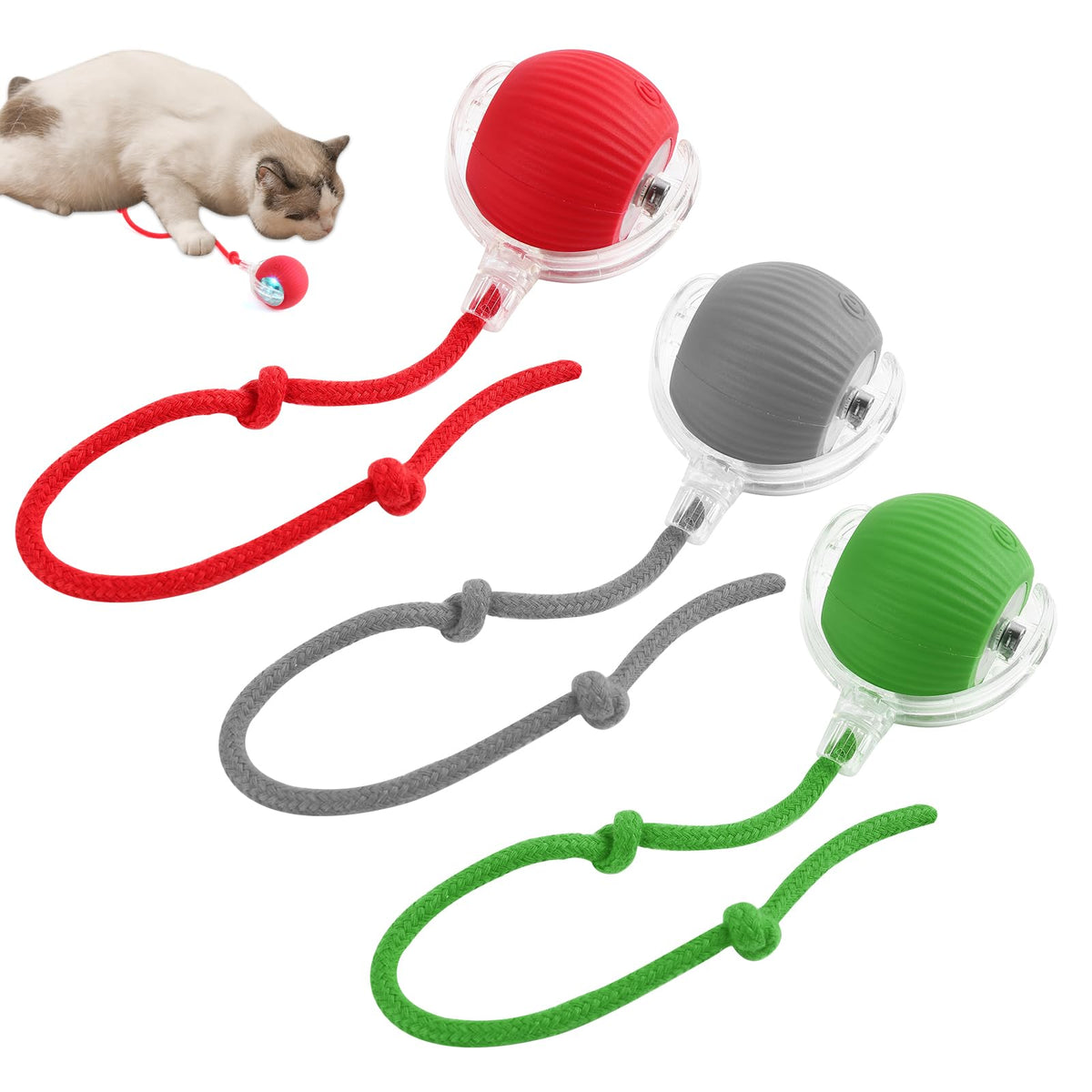 mugrupt Rechargeable Rolling Cat Ball Toy