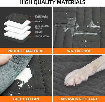 Water-Resistant Pet Car Seat Cushion with Adjustable Straps