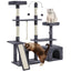 Yaheetech Multi-Level Cat Tree Cat Tower for Indoor Cats Cat Condo with Scratching Posts Cat Furniture Play Center Plush Perch Rotatable Cat Tree for Kittens/Large Cat Dark Gray