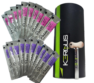 KERQUS Squeezer & Cat Puree Box. Pure Balance Puree Gourmet Cat Treats Real Chicken and Salmon Grain Free (20 Tubes)