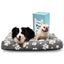 Yaning Plush Foam Dog Bed with Washable Cover – Gray, 41 × 28 in