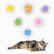 Andiker Sparkle Pom-Pom Cat Toy Balls – 6-Pack
