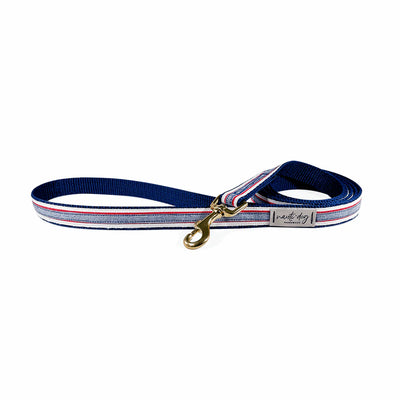 Chambray Classic Oxford Ribbon Dog Leash – 5 ft