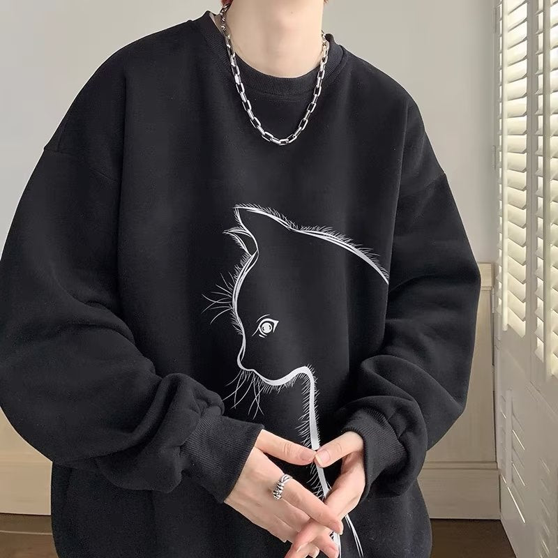 Men’s Relaxed-Fit Graphic Crewneck Sweatshirt