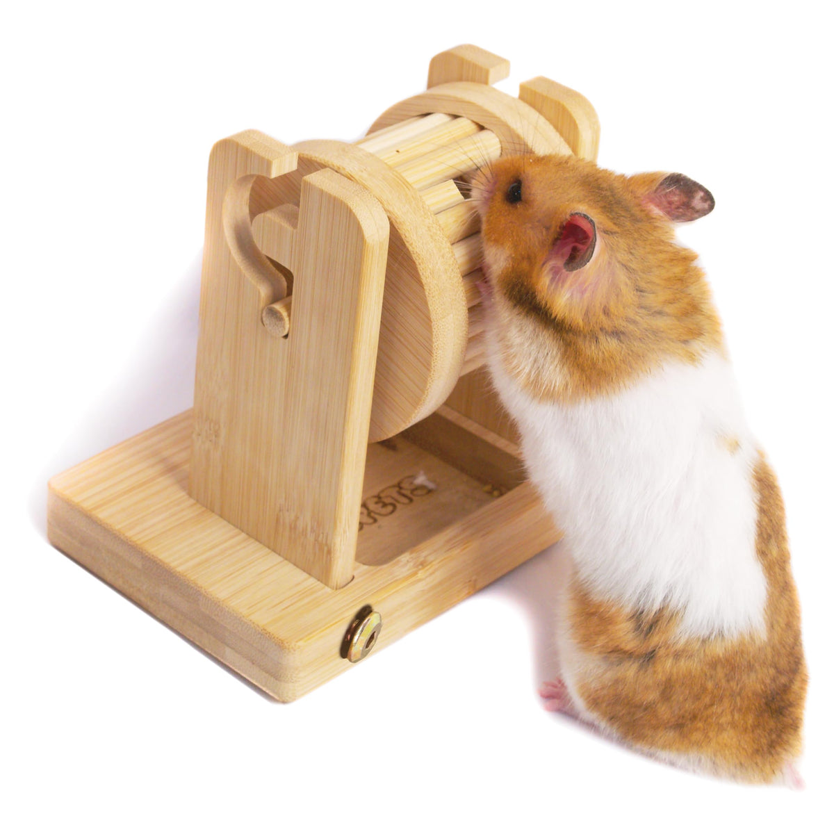 Wepets Bamboo Small-Animal Foraging Toy with Rolling Cylinder