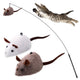PAZS GIFT Cat Wand Toys 2 Piece Catnip Wiggle Sounding Toys Soft and Durable Interactive Cat Kick Toys for Indoor Play Cats and mice