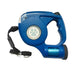 JEBBLAS 15 ft Retractable Dog Leash with Flashlight & Bag Dispenser – Blue