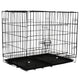 Steel Two-Door Pet Crate with Removable Tray – Black