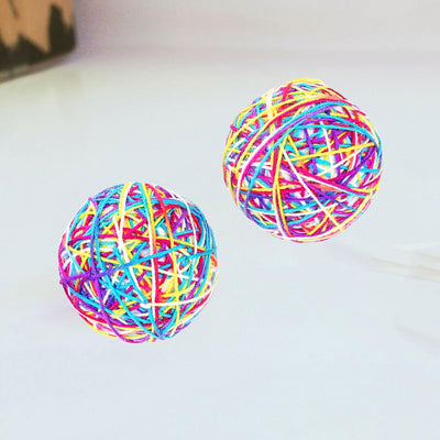Yarn Ball Cat Toys – 2-Pack, 9 cm